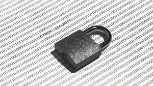 Home 1 Foto di lucchetto con cybersecurity nello sfondo per lo SBOM